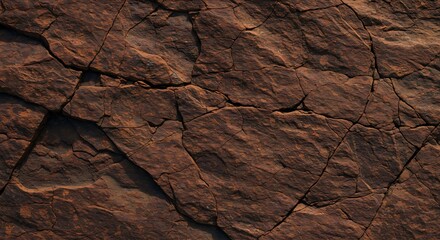 Dark red orange brown rock texture with cracks. Close-up. Rough mountain surface. Stone granite background for design. Nature.
