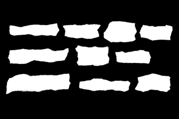 a white piece of paper on an isolated black background