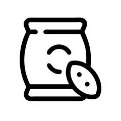snack chips icon design