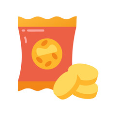 snack chips icon design