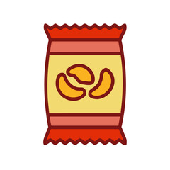 snack chips icon design