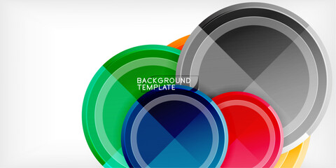 Obraz premium Geometric design abstract background - circles