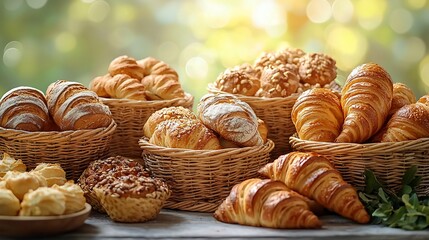 A Delightful Assortment of Freshly Baked Breads and Pastries