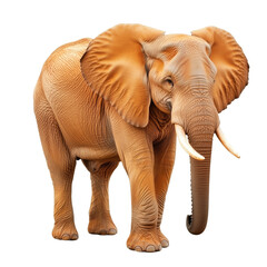 Obraz premium Realistic Elephant Portrait isolated on white or transparent background, png. Easy to place on any other background