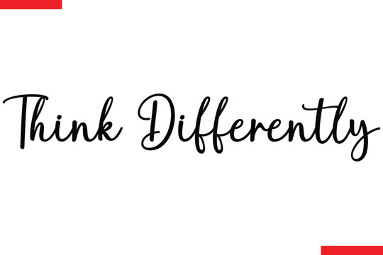 Think Differently style typography text