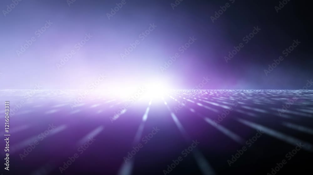Poster flicker light digital technology futuristic road travel network loop animation.