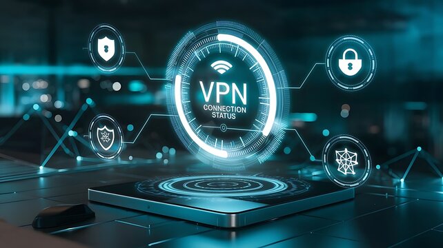 Business, Technology, Internet and network concept. VPN network security internet privacy encryption concept.
