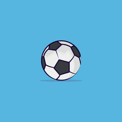Obraz premium Football isometric style, soccer ball cartoon, black and white football.