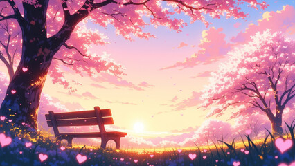 illustration background representation of love,Valentine's Day concept.