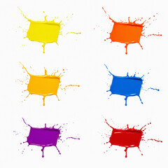 Paint, pigment, coating, explosion, splash, pattern, shape, cool, personality, poster, decoration