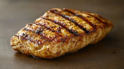 Grilled chicken breast cooking process kitchen food photography modern setting close-up culinary art