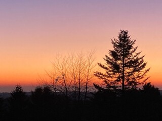 sunset in the mountains