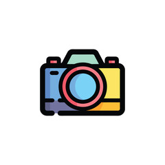 Colorful Camera Icon Photography Equipment Image