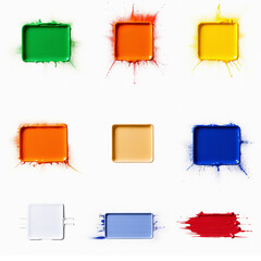Paint, pigment, coating, explosion, splash, pattern, shape, cool, personality, poster, decoration