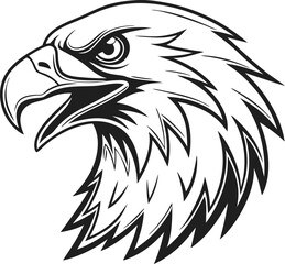 eagle head mascot isolated on white background