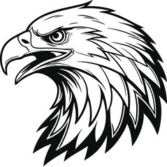 eagle head mascot isolated on white background