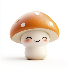Fototapeta premium kawaii mushroom cute character 3d render design on white background