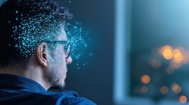 Cybersecurity Interface A futuristic holographic interface displaying complex cybersecurity data visualizations, threat maps, and network activity.