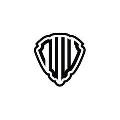NW monogram logo design letter text name symbol monochrome logotype alphabet character simple logo