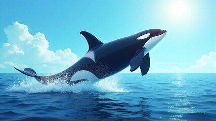 Obraz premium Orca Leaping