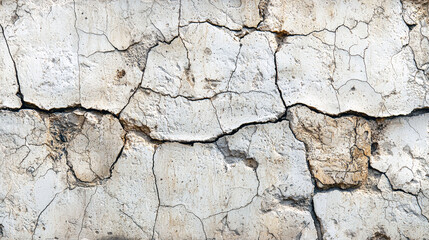 Obraz premium Cracked Wall Texture: Aged Stone Surface Background - Grunge Concrete Pattern