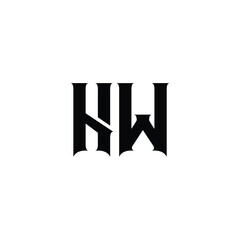 NW monogram logo design letter text name symbol monochrome logotype alphabet character simple logo
