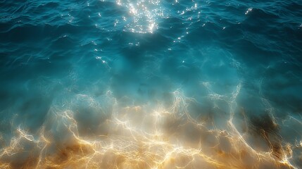 Fototapeta premium Minimalistic top view of a sandy ocean floor, versatile for underwater-themed illustrations or aquatic design elements.