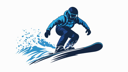 Fototapeta premium Surfer Riding a Wave at Sunset – Vibrant Ocean Adventure, Dynamic Action, and Inspirational Vector Illustration.