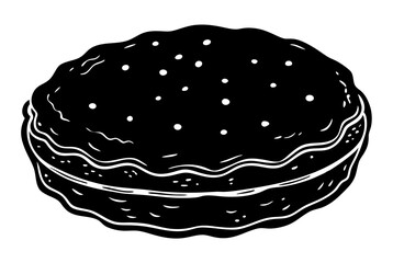 buttermilk biscuit silhouette vector 