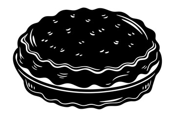 buttermilk biscuit silhouette vector 