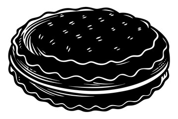 buttermilk biscuit silhouette vector 