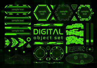 Obraz premium Digital Object Set 014