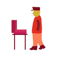 Guard Checking Briefcase Vector Icon