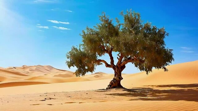 a tree in the desert
