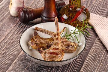 Delicous Grilled square rib of lamb