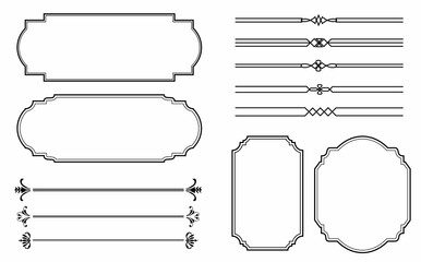 黒い装飾フレーム背景イラスト素材