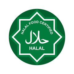 100% halal certified product label with transparent background