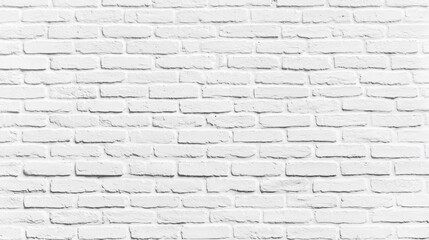 White brick wall texture background.