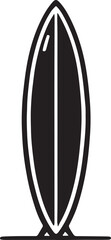 Downloadable silhouette vector EPS file of a surfboard, perfect for beach themes, summer designs, surfing projects, ocean decor, water sports, and tropical art.
