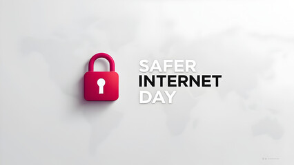 Safer Internet Day, February 6. Online and cyber security awareness vector template for banner, card, poster and background design.