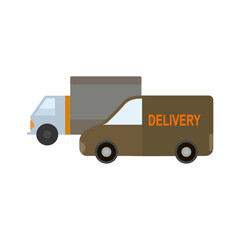 Parked Trucks Vector Icon