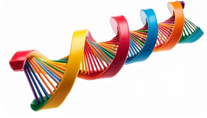 Vibrant Rainbow DNA Model