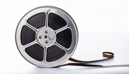 Obraz premium Vintage Film Reel: A nostalgic glimpse into the past.