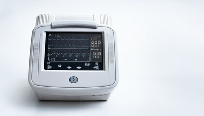Fototapeta premium Medical device displaying vital signs data.