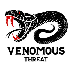 Snake Silhouette Vector Illustration with the text 