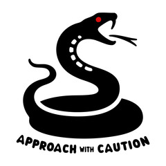 Snake Silhouette Vector Illustration with the text 