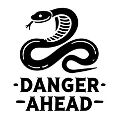 Snake Silhouette Vector Illustration with the text 