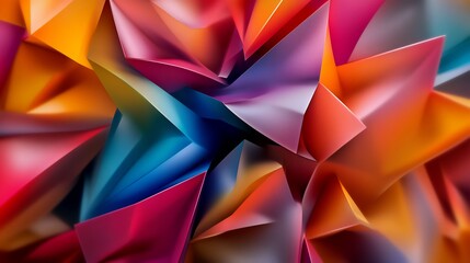Abstract Colorful Geometric Shapes: A Vivid Symphony of Hues and Forms