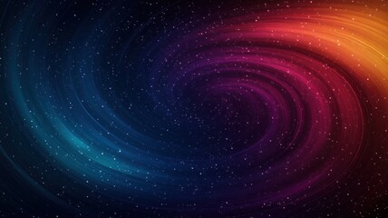 Fototapeta premium A vibrant cosmic swirl of colors, blending deep blues, purples, and fiery oranges against a dark backdrop, evoking a sense of mystery and infinity.