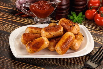 Roasted chicken mini sausages for breakfast